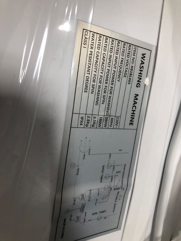 Photo 1 of COSTWAY Portable Washing Machine, Twin Tub 26 Lbs Capacity, 18 Lbs Washer and 8 Lbs Spinner, Compact Washer with Control Knobs, Timer Function, Drain Pump, Laundry washer for Apartment RV, Blue