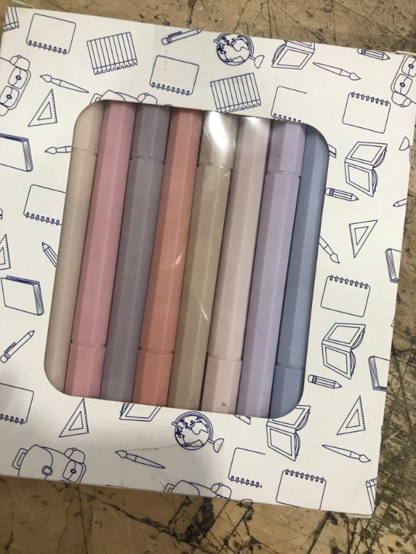 Photo 2 of EOOUT 12 Pack Aesthetic Highlighters Muted Pastel Color Cute Bible Highlighters No Bleed and Dry Fast Easy to Hold for Journal Planner Notes School Office Supplies