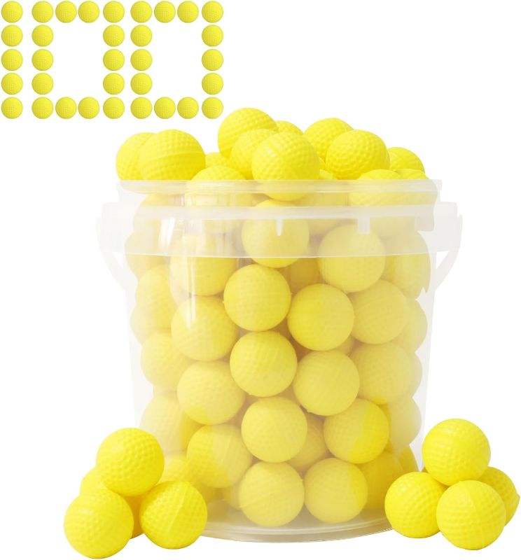 Photo 1 of 100 Rounds Refill Pack Balls Ammo Compatible with Nerf Rival Gun, Upgraded Foam Bullets Balls Refill Pack for Toy Gun Blasters
