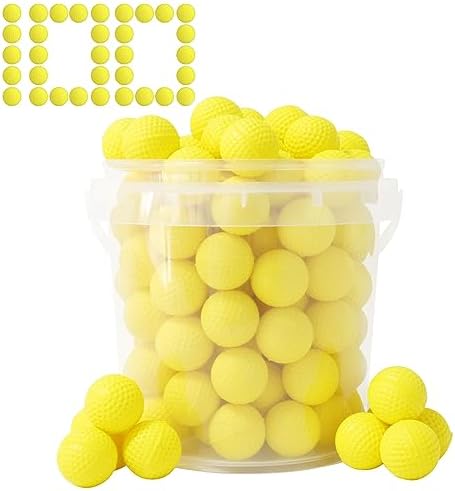 Photo 2 of 100 Rounds Refill Pack Balls Ammo Compatible with Nerf Rival Gun, Upgraded Foam Bullets Balls Refill Pack for Toy Gun Blasters
