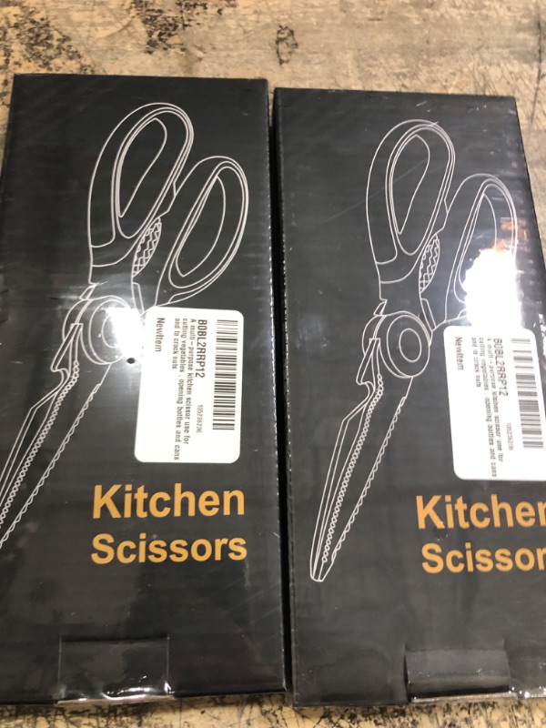 Photo 2 of 2pcks of Samaseleza Kitchen Scissors for food with Nutcracker & Bottle Opener - Kitchen shears heavy duty with Cover - Lightweight Non-Slip Rust & Corrosion Resistant - Perfect for Meat, BBQ & Herbs