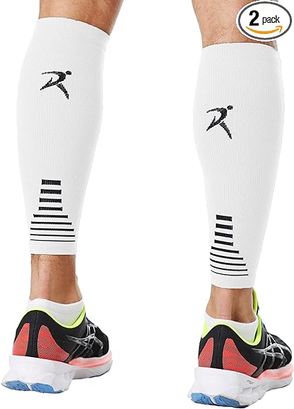 Photo 1 of Rymora ORTHOPEDIC_BRACE Leg Compression Sleeve for Blend,Pain Relief, Calf Support, Comfortable, Secure Footless for Fitness, Running, and Shin Splints White, Medium (One Pair)