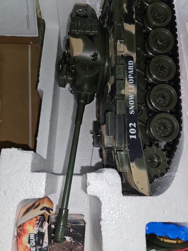 Photo 6 of 1/18 RC Tank That Shoots Airsoft BB's, US Army M26 Pershing Remote Control Military WW2 Tank Vehicle Toy for Adults & Kids with Rotating Turret, Lights, Sounds