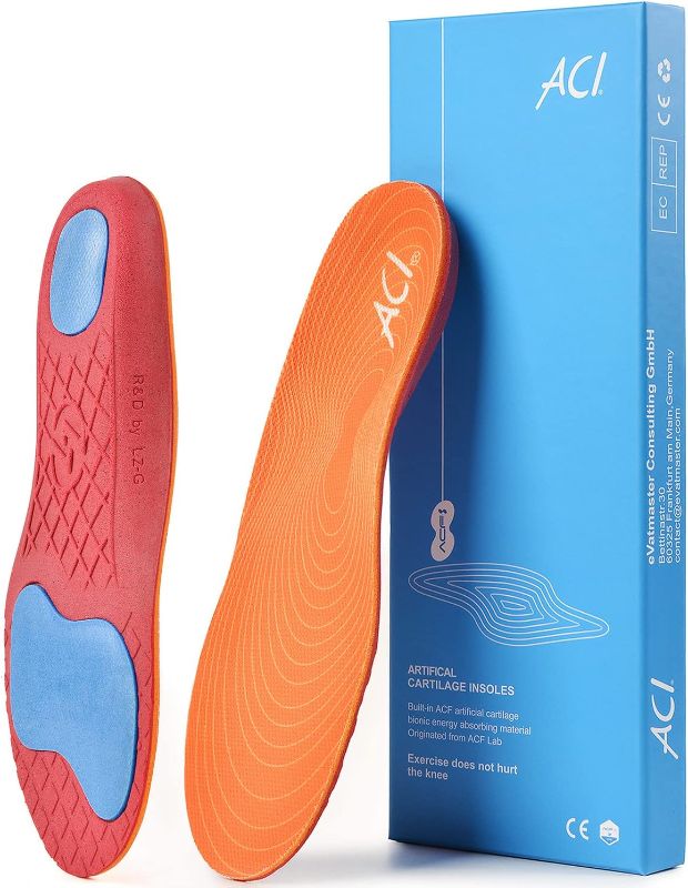 Photo 2 of ACF Shoe Insoles for Men and Woman, Artificial Cartilage Insoles with Memory Foam, Absorb 90% Impact, for Rugby, Marathon, Sprint, Parkour, Intense Exercise size40 Sports Insoles L