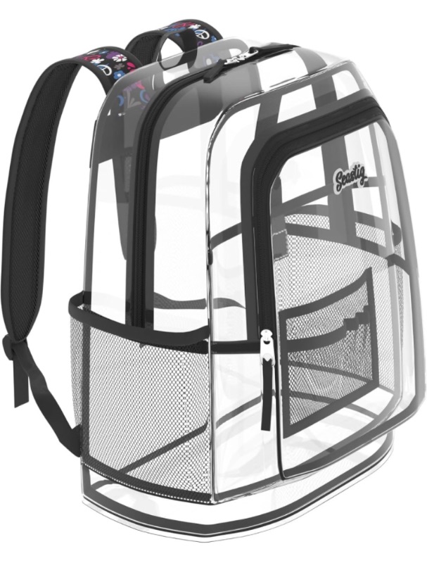 Photo 1 of seastig Clear Backpack Kids Heavy Duty TPU Transparent Bag Clear Bag Stadium See Through Backpack for School