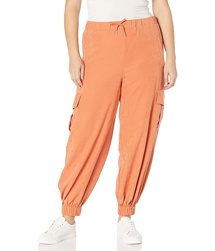 Photo 1 of KENDALL + KYLIE KENDALL + KYLIE Women's Sueded Utility Cargo Jogger (Burnt Sienna) Women's Jumpsuit & Rompers One Piece