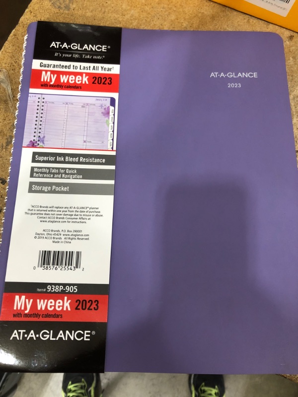 Photo 2 of AT-A-GLANCE 2023 Weekly & Monthly Planner, 8-1/2" x 11", Large, Beautiful Day, Lavender (938P-905) Beautiful Day 2023 Old Edition