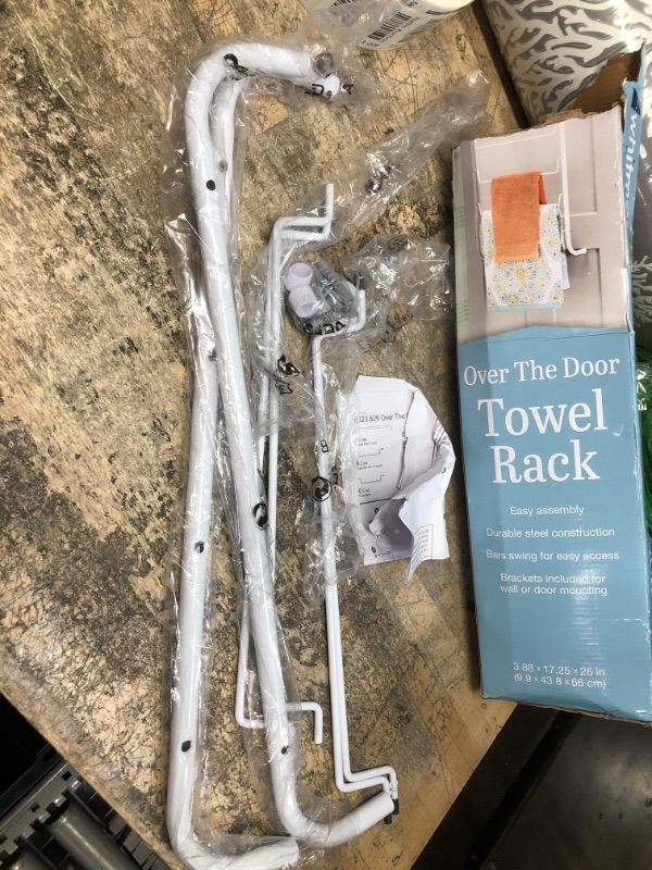 Photo 2 of Whitmor Over The Door, White Towel Rack, Medium