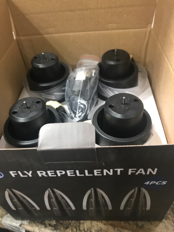 Photo 1 of Tafatee Food Fan for Table Rechargeable Retractable 3 Speed Table Fan for Indoor Outdoor Meal Outside Restaurants Meal Black (4 Pack)