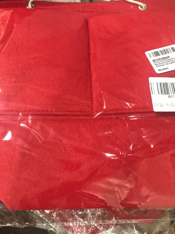 Photo 2 of (USED) Olunsu Purse Organizer Insert for Handbags Tote with Zipper Felt Bag Divider Keep Bag Shape Lightweight, 5 Sizes Zipper Red L-[11.5" (W) x 7" (H) x 6" (D)]