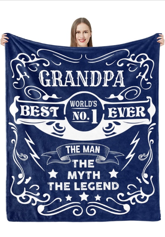 Photo 1 of Fluffy Time Grandpa Gifts Birthday Gifts for Grandpa Gift from Granddchildren Christmas Fathers Day Brithday Gifts for Grandpa from Grands to My Grandpa Blanket Present for Grandfather Papa 