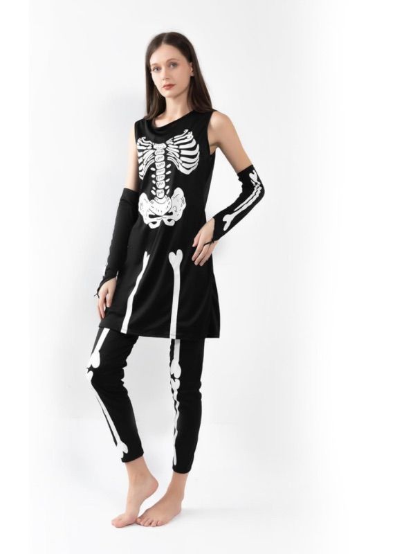 Photo 1 of KatchOn, Halloween Skeleton Costume Women - Halloween Costumes for Women | Womens Skeleton Costume with Arm Gloves, Cosplay