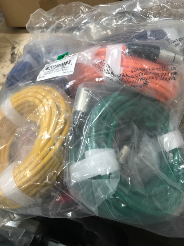 Photo 2 of GLS Audio 50ft Mic Cable Cords - XLR Male to XLR Female Colored Cables - 50' Balanced Mike Cord - 6 PACK