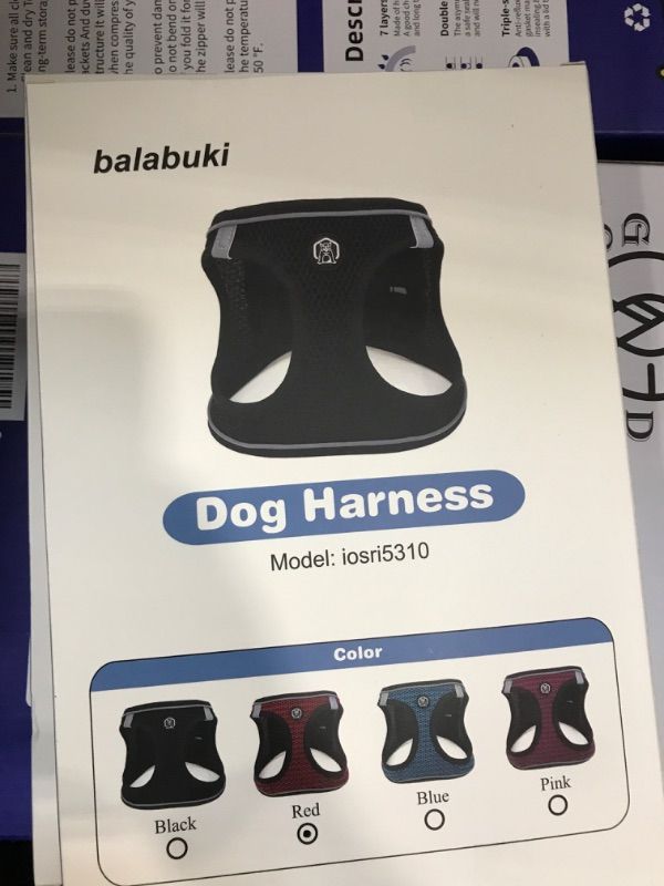 Photo 1 of ***PACK OF 2*** Balabuki Dog Harness Vest for Small and Medium Dogs No Pull, Easy Walk Soft Step in Escape Proof Reflective Harness and Leash Set, S Red Red S(Chest: 14.5-16.5 IN)*Including Leash