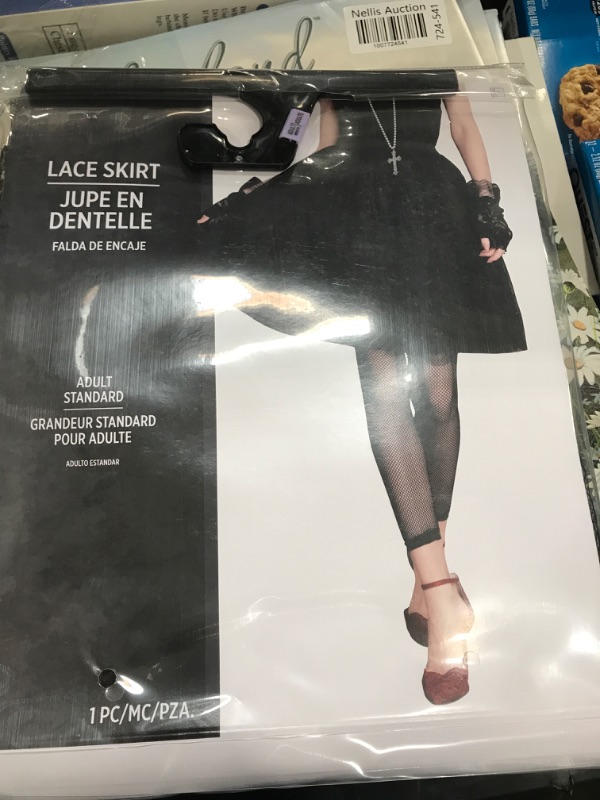 Photo 1 of 80s Black Lace Skirt Costume - Standard - Dress Size 6-8