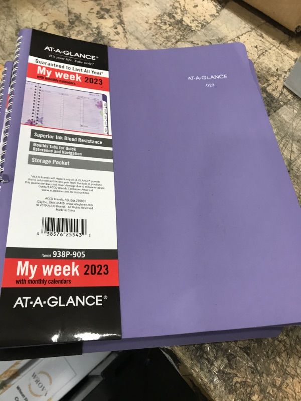 Photo 2 of AT-A-GLANCE 2023 Weekly & Monthly Planner, 8-1/2" x 11", Large, Beautiful Day, Lavender (938P-905) Beautiful Day 2023 Old Edition