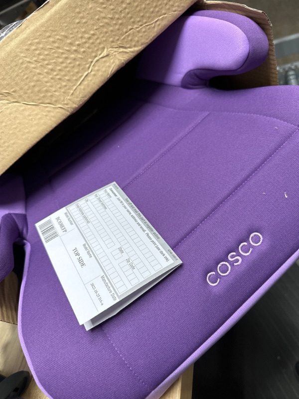 Photo 2 of Cosco Topside Booster Car Seat - Easy to Move, Lightweight Design (Grape), 1 Count (Pack of 1)