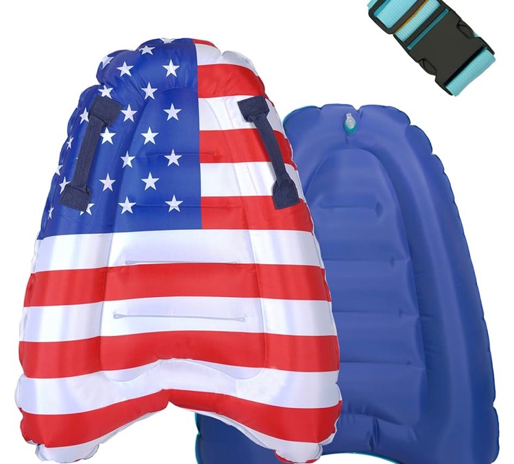 Photo 1 of 2 Inflatable Surfboard for Beach Toys for Kids and Multifunctional Belt Pool Toys for Kids Inflatable Surfboard Birthday Gift Beach Floats for Kids Adults