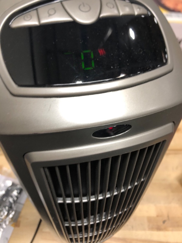 Photo 3 of Lasko 1500W Digital Ceramic Space Heater with Remote, 755320, Silver