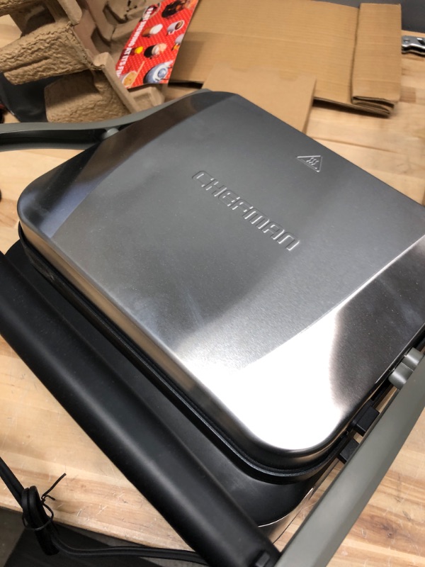 Photo 4 of Chefman 5-in-1 Digital Panini Press Grill Sandwich Maker, Sandwich Press and Griddle Grill Combo with Removable, Reversible Dishwasher-Safe Grilling Plates, Opens 180° for Indoor BBQ or Flat Top Grill 4 Slice - Digital