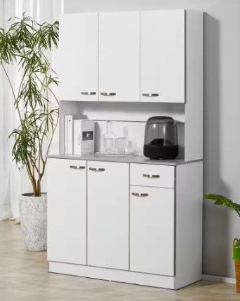 Photo 1 of ****INCOMPLETE***71 in. White Freestanding Kitchen Cupboard with 3-Adjustable Shelves and 1-Drawer
