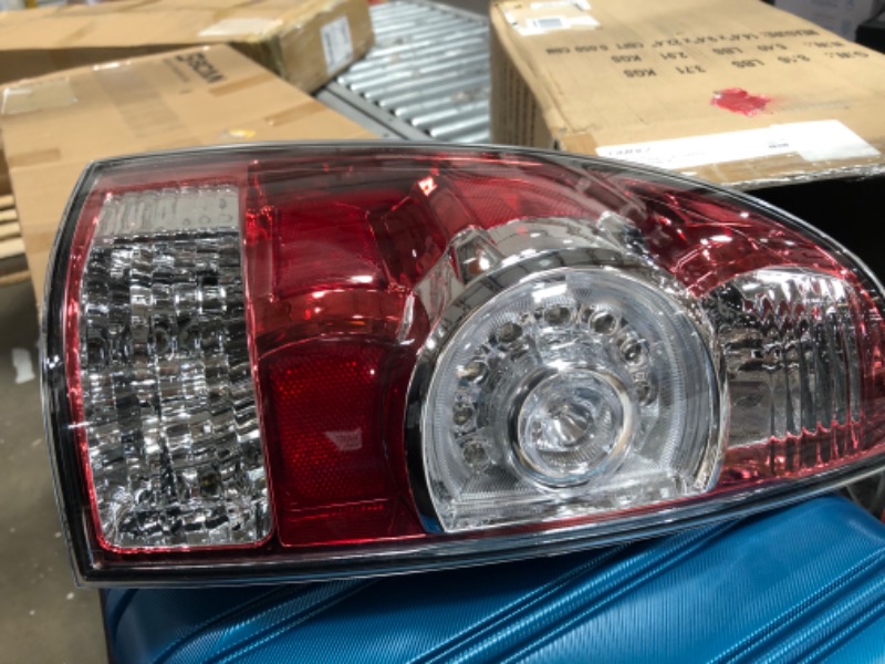 Photo 3 of Huray LED Tail Lights Fit for Toyota Tacoma 2005-2015 Taillight Lamp Replacement for 8155004160 8156004160 (Chrome Housing Red lens)