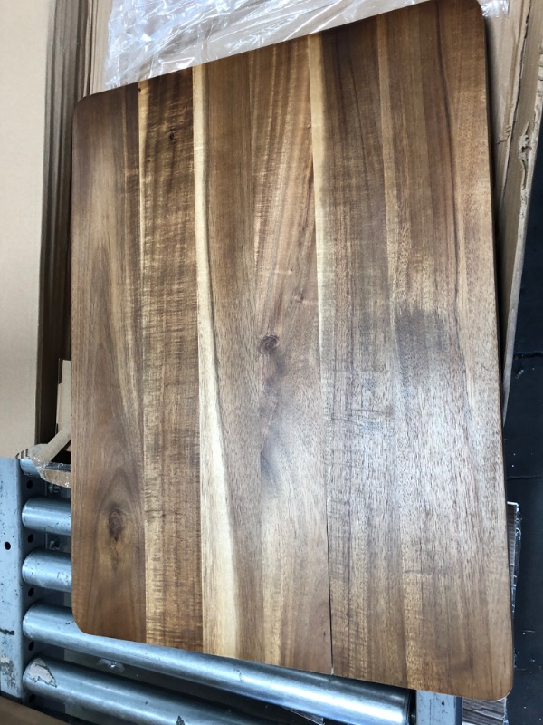Photo 1 of ***HAS CRACK*** Extra Large Cutting Board, 24 x 18 Inch Large Wooden Cutting Boards for Kitchen, Thick Acacia Wood Cutting Board with Juice Groove, Butcher Block Cutting Board for Meat, Large Charcuterie Board Acacia cutting board