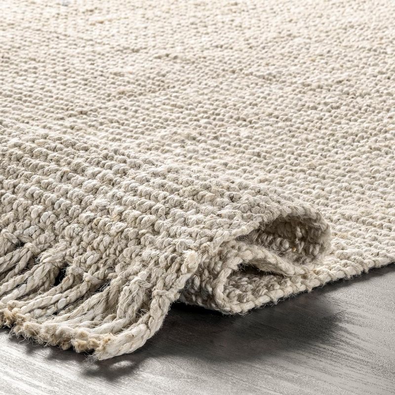 Photo 1 of *PREV USED*
nuLOOM Daniela Farmhouse Chunky Jute Runner Rug, 2' 6" x 12', Off-white
