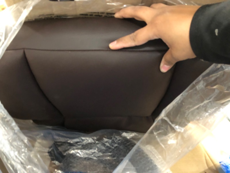 Photo 1 of ***INCOMPLETE****   LACOO Big and Tall Brown Leather High Back Executive Chair with Swivel Seat