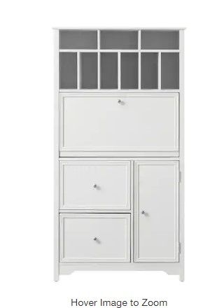 Photo 1 of ***SEE NOTE*** Home Decorators Collection Bradstone White Secretary Desk