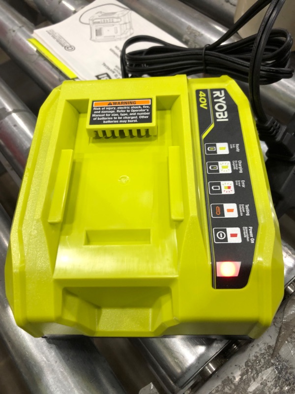 Photo 2 of RYOBI - 40V Lithium-Ion Rapid Charger - OP406AVNM