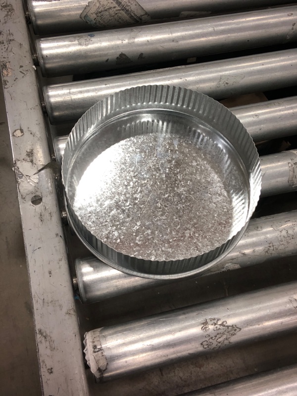 Photo 2 of UNITED STATES HDW GV0735 Imperial Manufacturing Furnace Pipe End Cap Flat 6" Dia. Galvanized 30 Ga, No Size, Silver