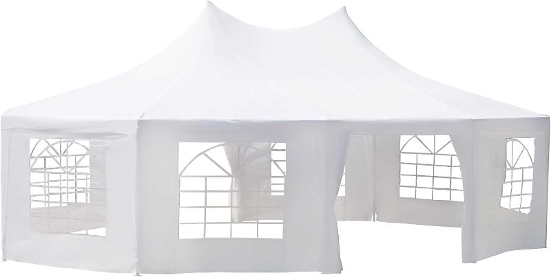Photo 1 of ***box 2 of 4 only***Outsunny 29' x 21' ft Canopy Party Event Tent with 2 Pull-Back Doors, Column-Less Event Space, & 8 Cathedral Windows
set 2/4