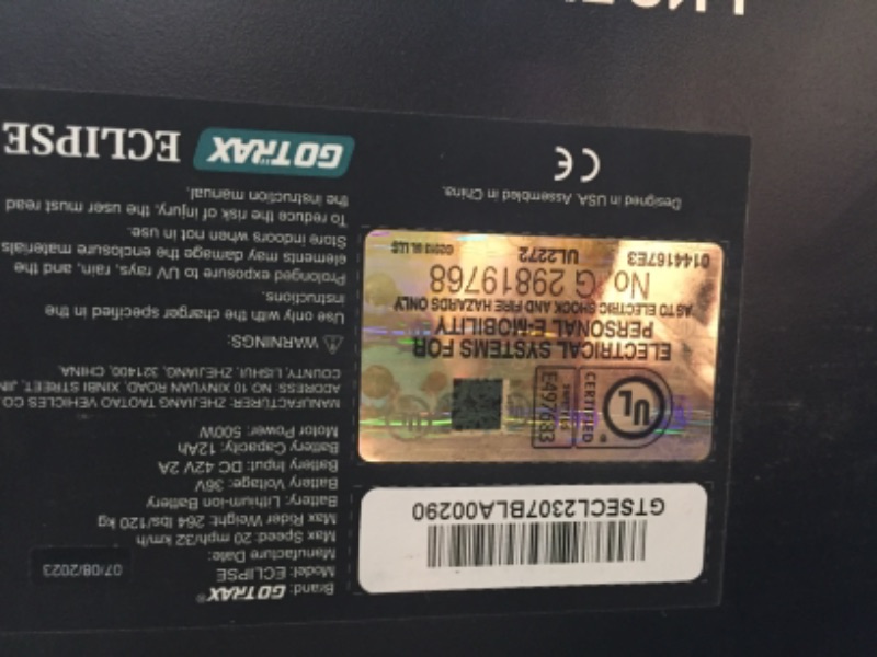 Photo 5 of Gotrax Eclipse Series Electric Scooter, 10" Pneumatic Tire, Max 28(Ultra 32) Miles and 36V(Ultra 48V) 500W Motor up 20mph, Front (Ultra Double) Suspension and Double Brake, Foldable Escooter Adult 28miles