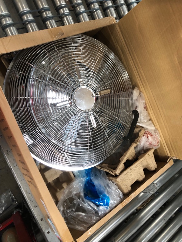 Photo 3 of 16 Inch Stand Fan, Adjustable Heights, Horizontal Ocillation 75°, 3 Settings Speeds, Low Noise, Quality Made Durable Fan, High Velocity, Heavy Duty Metal For Industrial, Commercial, Residential