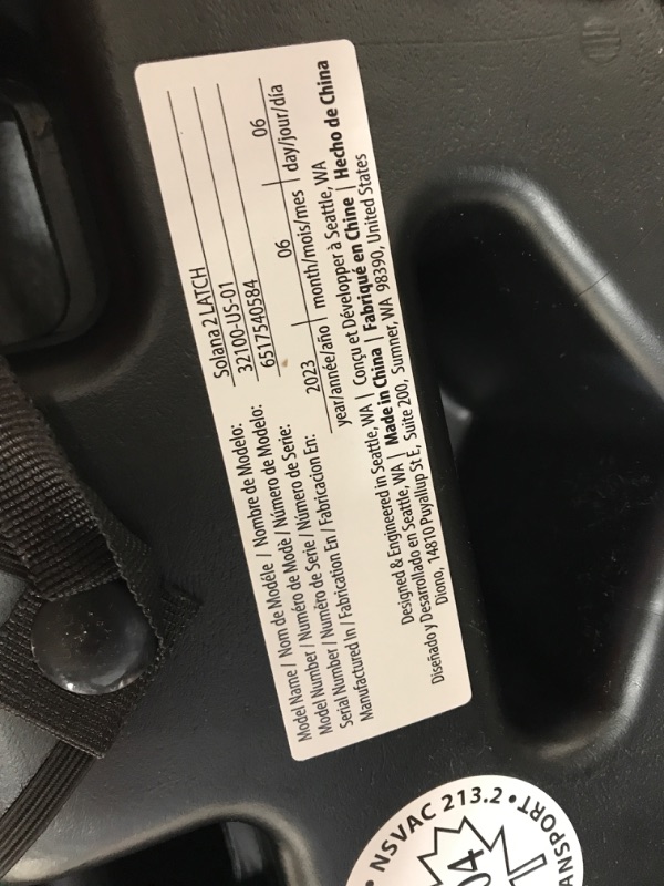 Photo 3 of Diono Solana 2 XL, Dual Latch Connectors, Lightweight Backless Belt-Positioning Booster Car Seat, 8 Years 1 Booster Seat, Black 2019 LATCH Connect Single Black