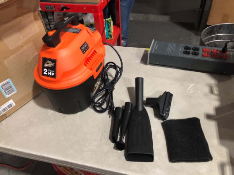 Photo 2 of ***NOT FUNCTIONAL - DOES NOT TURN ON***
Armor All, AA255 , 2.5 Gallon 2 Peak HP Wet/Dry Utility Shop Vacuum, Orange