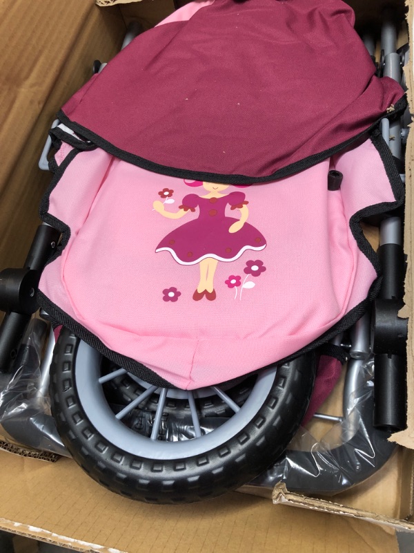 Photo 1 of Bayer Design Baby Doll Trendy Pram - Bordeaux, Red and Pink Red/Pink