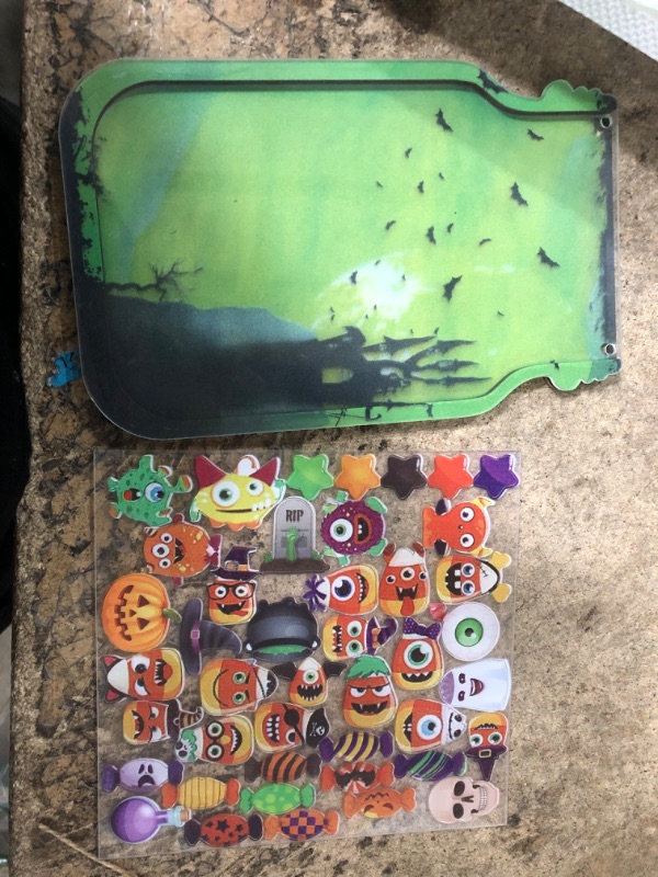 Photo 2 of  6 pack Halloween Reward Jar with 43 Pcs Acrylic Reward Toys for Kids Positive Behavior Chart for Classroom Decor,Halloween Party Favor (Halloween)
