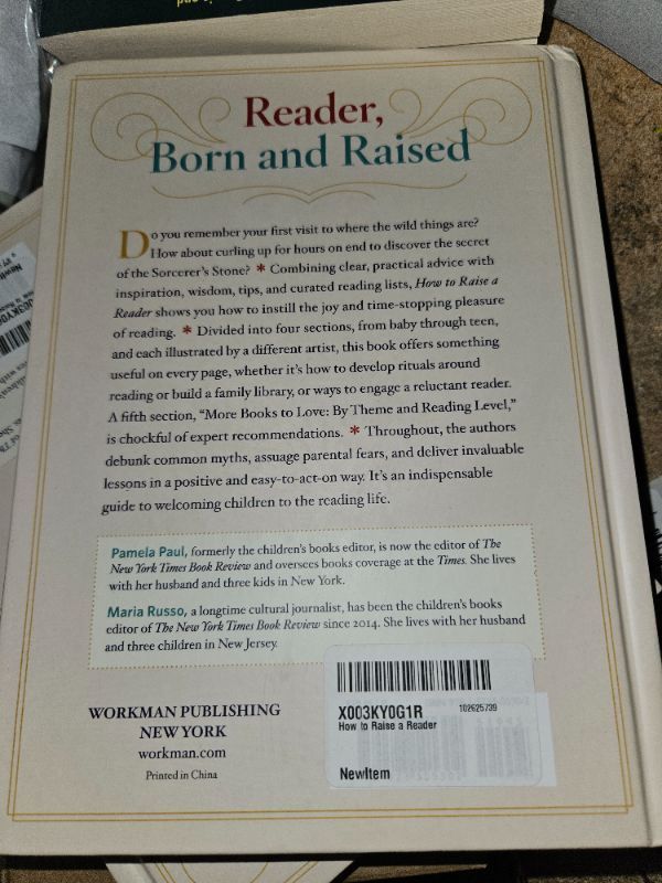Photo 1 of "How To Raise A Reader," By Pamela Paul & Maria Russo (Hardback Copy Book) 