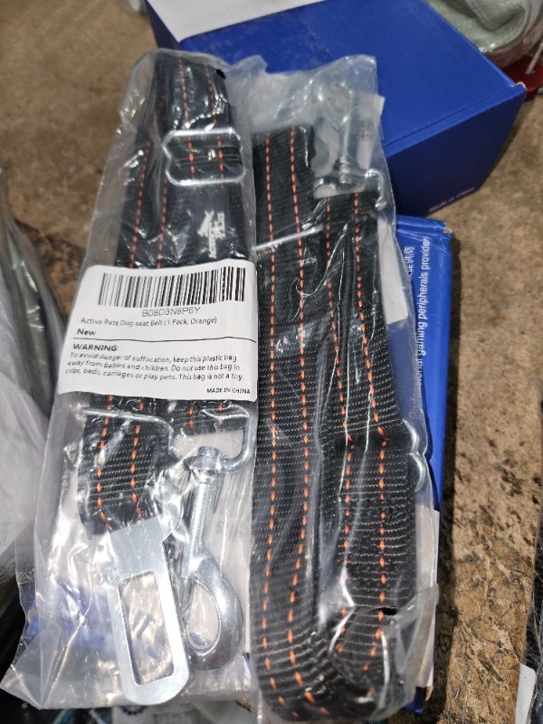 Photo 1 of (2PK BUNDLE) Active Pets Dog Car Harness - Pack of 2 Dog Seatbelts for Cars, Trucks, Travel - Tether Belt for Small & Large Dogs - Orange Orange - 2 Pack