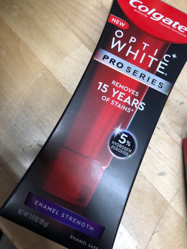 Photo 2 of 2 Colgate Optic White Pro Series Whitening Toothpaste with 5% Hydrogen Peroxide, Enamel Strength, 3 oz Tube