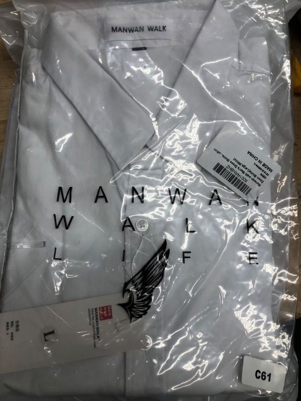 Photo 1 of Large Manwan walk Men's Dress Shirts Short Sleeve Casual Business Cotton Button Down Shirts