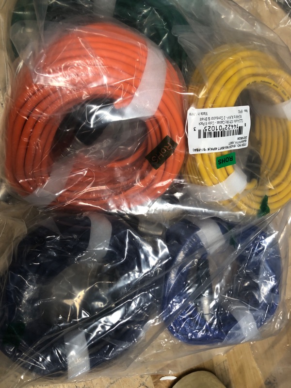 Photo 1 of GLS Audio 50ft Mic Cable Cords - XLR Male to XLR Female Colored Cables - 50' Balanced Mike Cord - 6 PACK