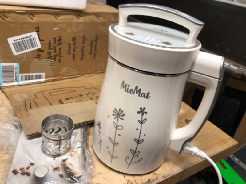 Photo 2 of **UNABLE TO POWER ON***
MioMat 8in1 Plant-based Milk Maker | Soy Milk, Almond milk, Nut Milk, Oat Milk, Cashew Milk | + Soups, Porridges and Smoothies | FREE Recipe Book | Self-Cleaning | Raw Milk Program | Stainless Steel
