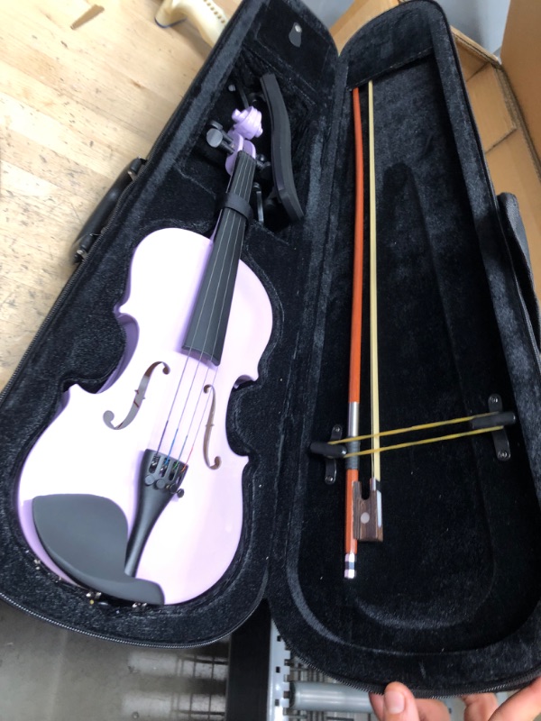 Photo 3 of * incomplete * uner, resin, extra strings, clothe and bridge * 
ADM Acoustic Violin for Kids Beginners, 1/4Size Acoustic Violin