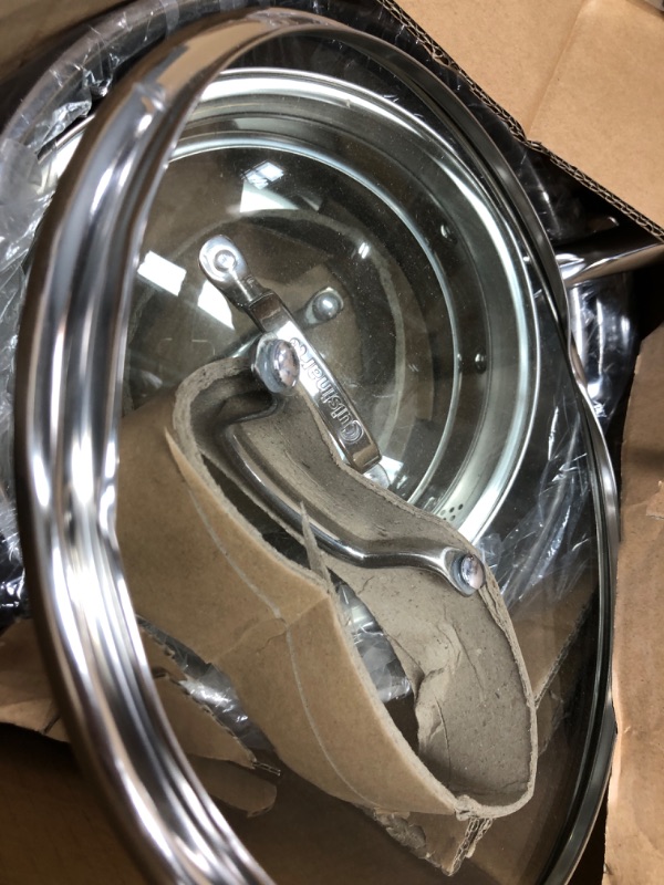 Photo 3 of **RIM OF LID IS DENTED**
Cuisinart 11-Piece Professional Stainless Cookware Set Stainless 11-Piece