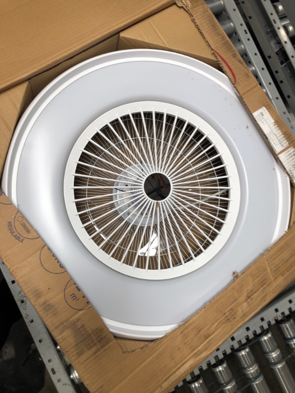 Photo 1 of HUMHOLD Low Profile Ceiling Fan with Light, 19" Gold Ceiling Fan with Remote Control, 6 Speeds, 3-Color Dimmable LED Light Flush Mount Ceiling Fan for Bedroom 19" Low Profile Ceiling Fan with Lights Gold