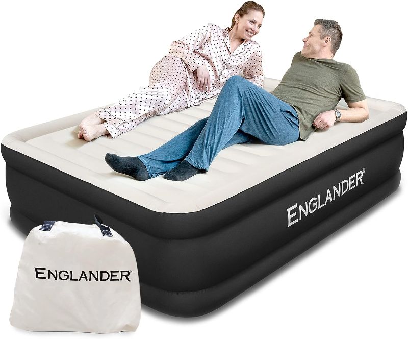 Photo 1 of 
Englander Air Mattress w/Built in Pump - Luxury Double High Inflatable Bed for Home, Travel & Camping - Premium Blow Up Bed for Kids & Adults
Color:Black