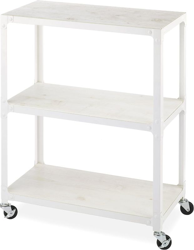 Photo 1 of *DIFFERENT FROM STOCK PHOTO* 3-Tier Metal & Wood Cart-White